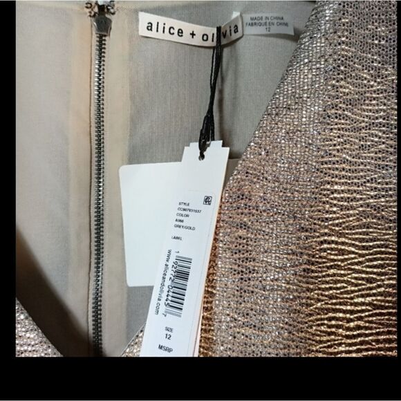 NWT Alice+Olivia Judy Ruched Mini dress - Picture 8 of 8